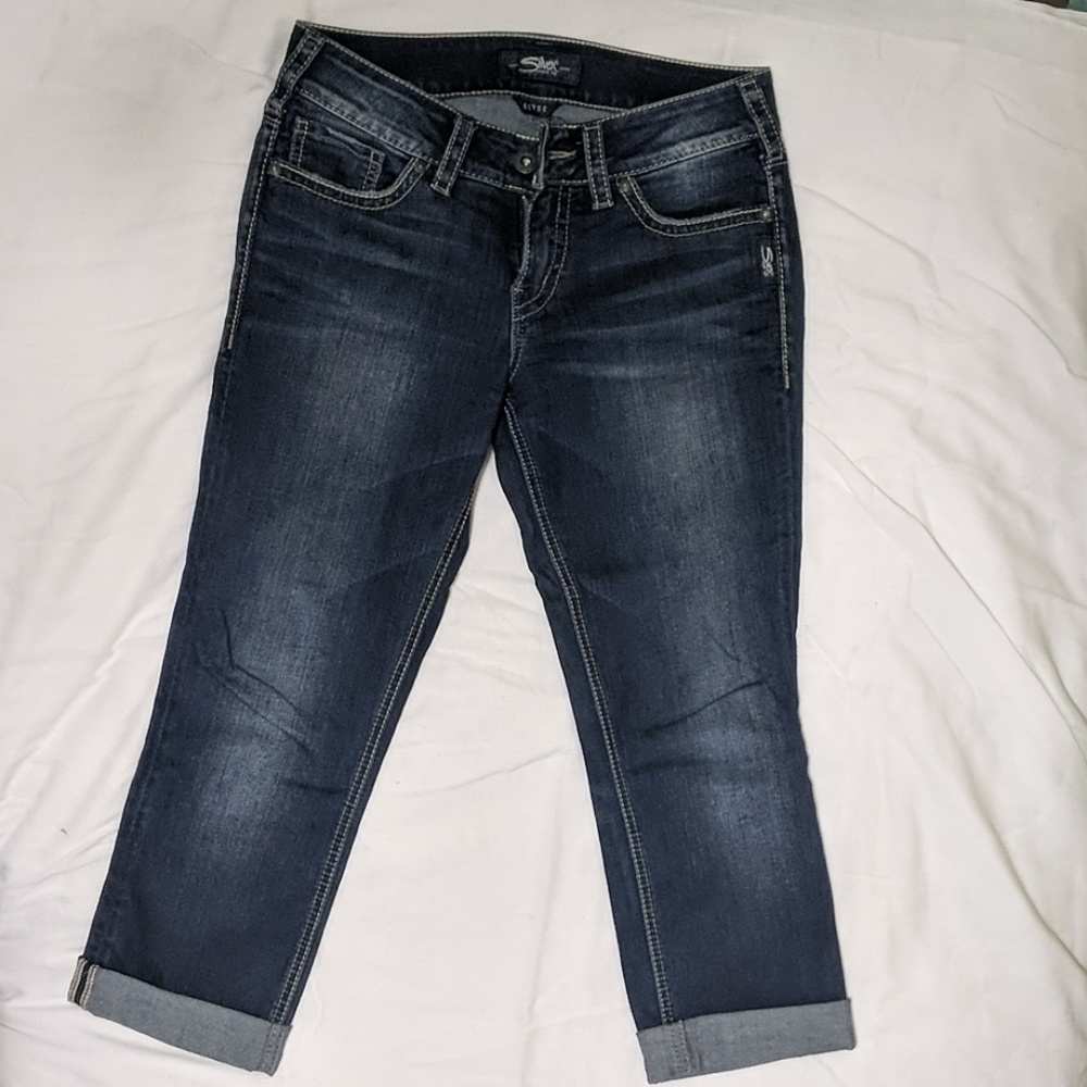 Silver Elyse Capri's Size 28